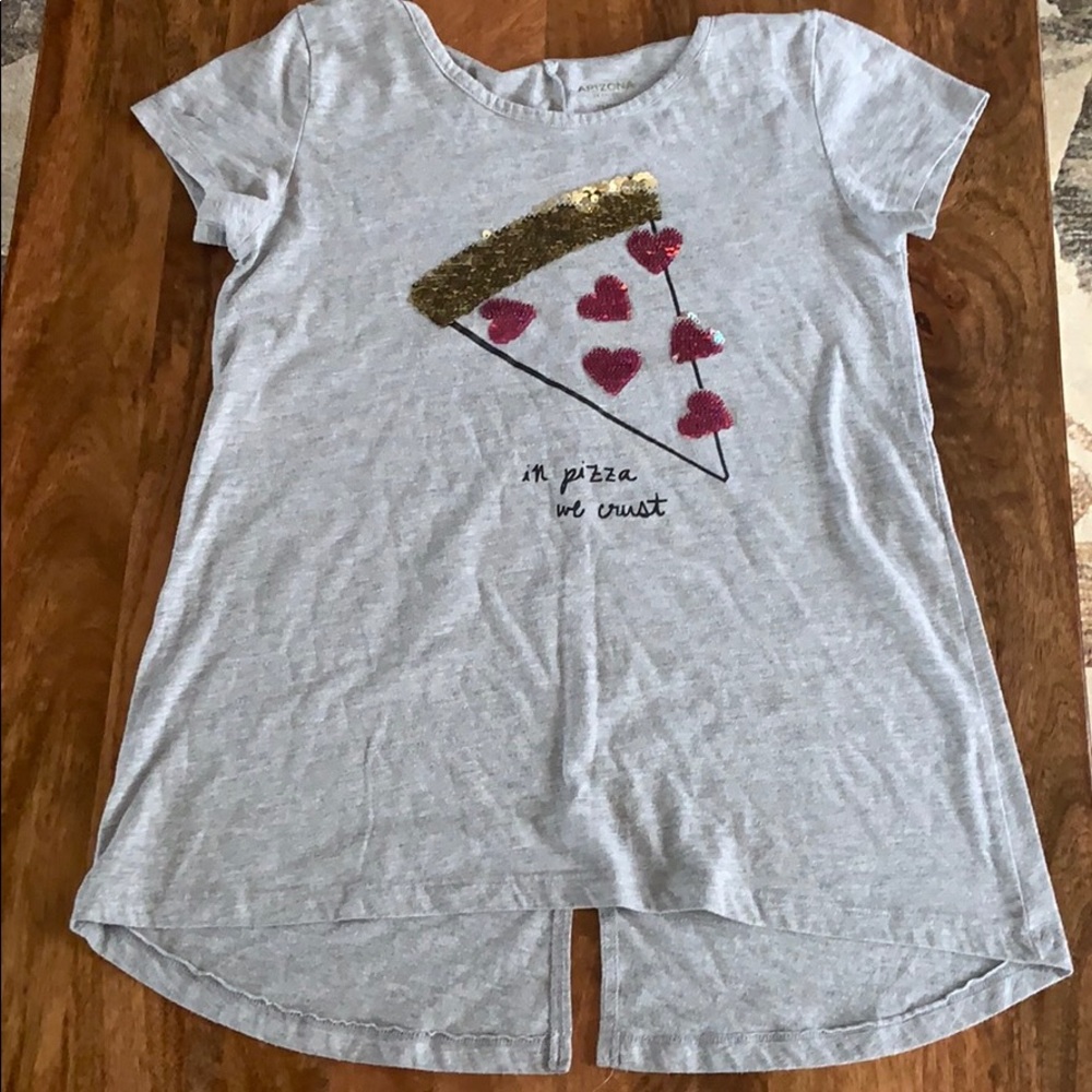 In pizza we crust sequin Detailed shirt
